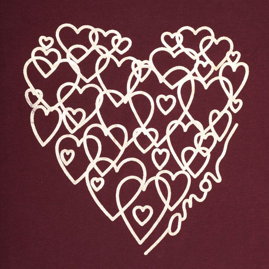 Girls' T-Shirt, वाइन, large image number null
