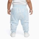 Infants Light Blue Floral Printed Cotton Pyjama, हल्का नीला, small image number null