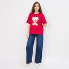 Women's Pale Powder Blue Straight Fit Washed Jeans, Mid Blue, small