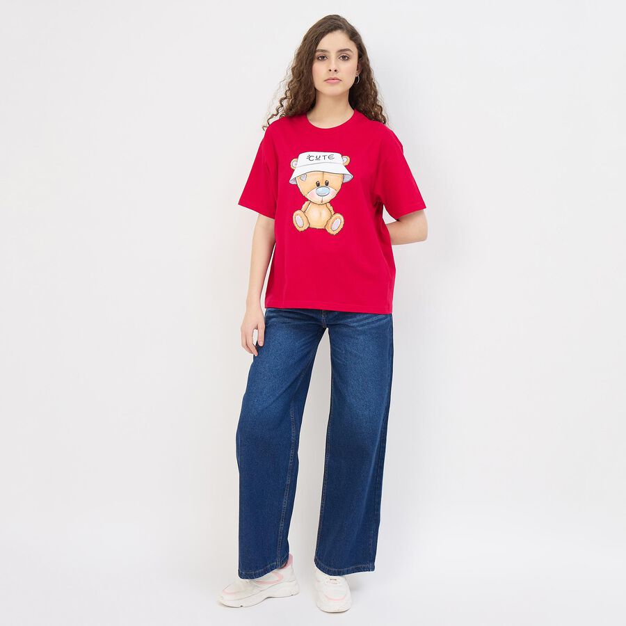 Women's Pale Powder Blue Straight Fit Washed Jeans, Mid Blue, large