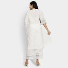 Ladies' 100% Cotton Ethnic Set, Off White, small image number null