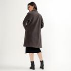 Women's Dark Grey Classic Long Coat, गहरा ग्रे, small image number null
