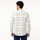 Men's White Cotton Long Sleeves Spread Collar Regular Fit Casual Shirt, सफ़ेद, small