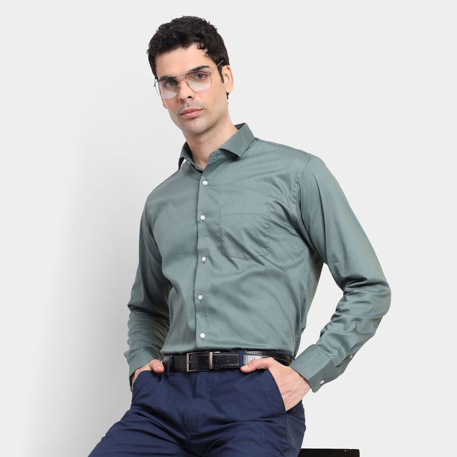 Men's Formal Shirt, हल्का हरा, large image number null