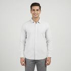 Men's White Casual Shirt, सफ़ेद, small