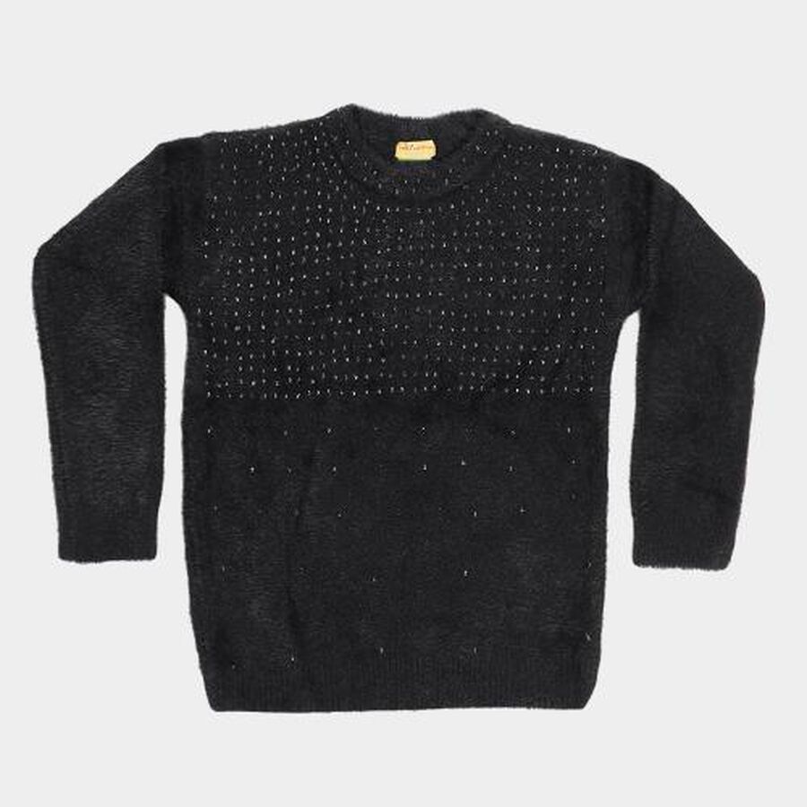 Girls' Pullover, Black, large image number null