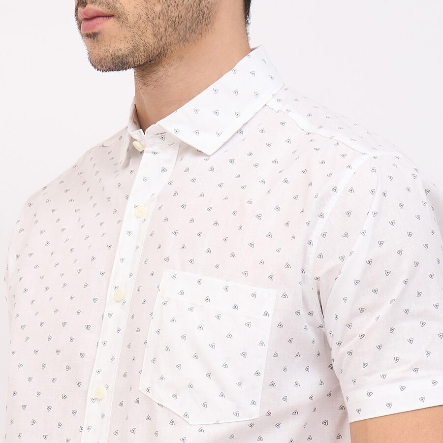 Men's 100% Cotton Casual Shirt, White, large image number null