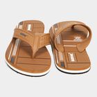 Men's V Strap Slipper, Brown, small image number null