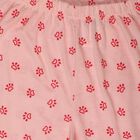 Girls Pink Straight Fit Printed Capri, गुलाबी, small