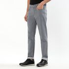 Men's Straight Fit Classic Jeans, हल्का ग्रे, small