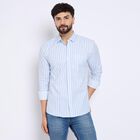 Men's 100% Cotton Casual Shirt , Light Blue, small