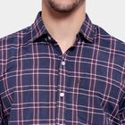 Checks Casual Shirt, Navy Blue, small image number null