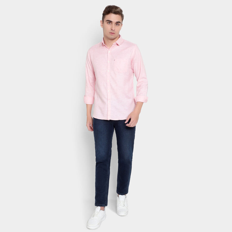 Solid Casual Shirt, Red, large image number null
