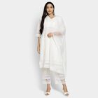 Ladies' 100% Cotton Ethnic Set, Off White, small image number null