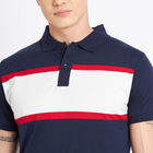 Cut & Sew Polo Shirt, Navy Blue, small image number null