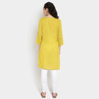Cotton 3/4Th Sleeves Straight Kurta, Light Green, small image number null