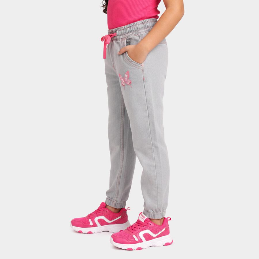 Girls' Light Grey Regular Fit Classic Jeans, Light Grey, large