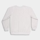 Boys Light Grey Crew Neck Casual Sweatshirt, Ecru Melange, small image number null