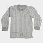 Boys Grey Long Sleeve Thermal, Melange Light Grey, small