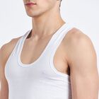 Men's Cotton Vest, White, small image number null