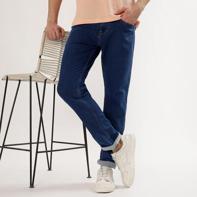 Men's Deep Blue Slim Fit Classic Jeans
