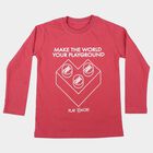 Boys Pink Crew Neck Regular Boys T-Shirt, Pink, small