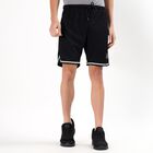 Men's Jet Black Regular Fit Sports Bermuda Shorts, काला, small