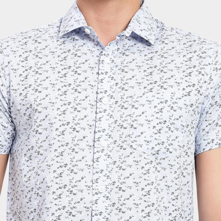Men's 100% Cotton Casual Shirt, हल्का नीला, large image number null