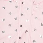 Infants Light Pink Hooded Casual Jacket, हल्का गुलाबी, small image number null