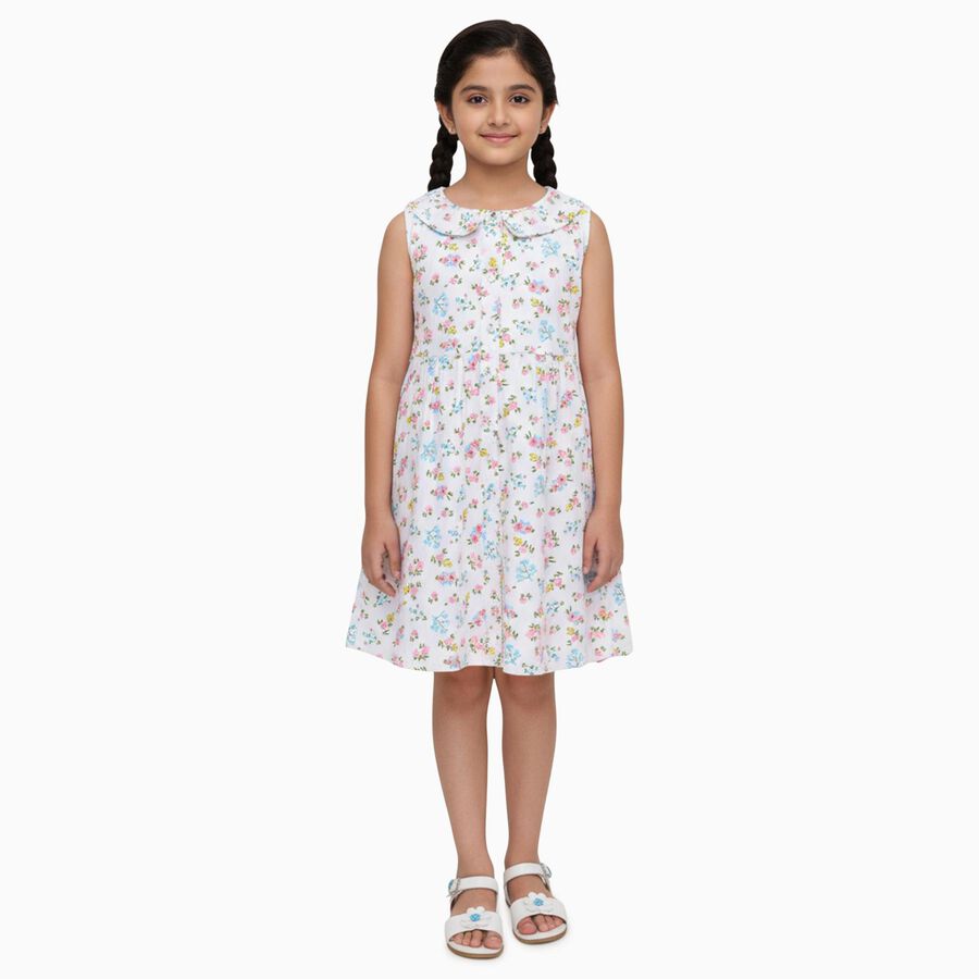 Girls' Frock, ऑफ व्हाइट, large image number null