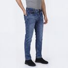 Men's Light Blue Slim Fit Stretchable Jeans, हल्का नीला, small
