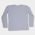 Girls' Light Lavender Blue Round Neck Casual Floral Top, हल्का नीला, small image number null