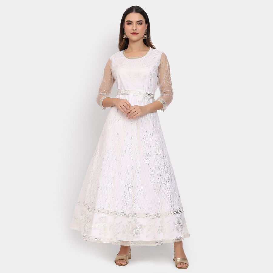 Ladies' Ethnic Set , Off White, large image number null