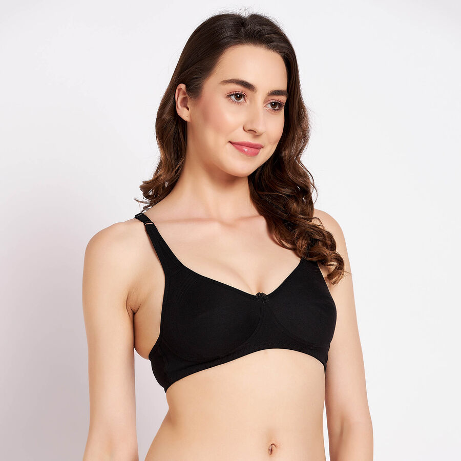 Solid Bra, Black, large image number null
