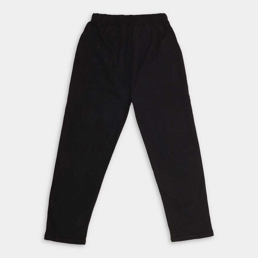 Boys' 100% Cotton Trousers , काला, large image number null