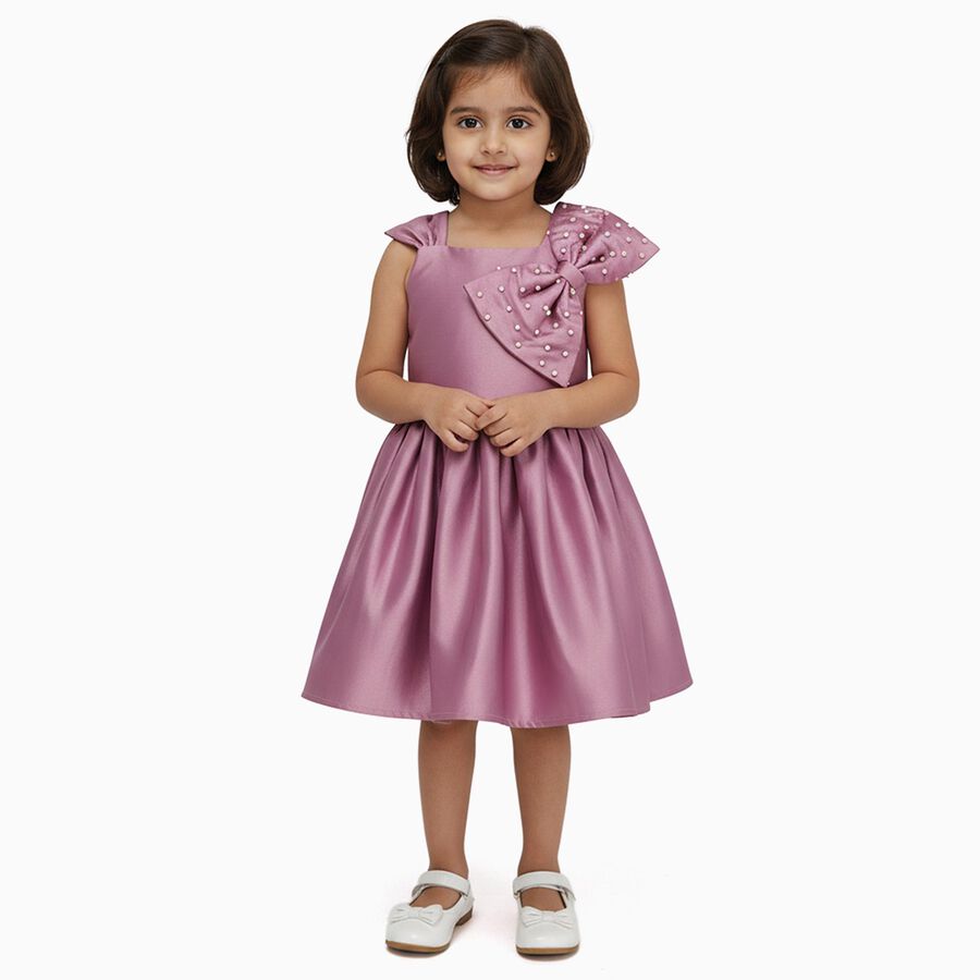 Girls' Frock, Pink, large