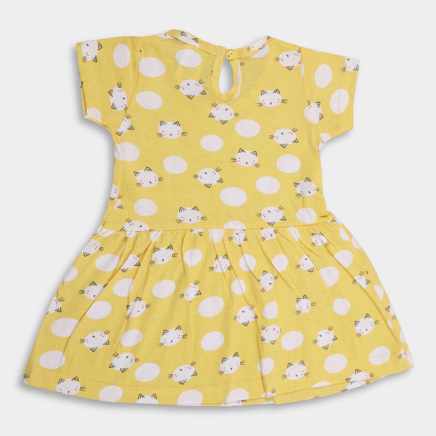 Infant Girls' 100% Cotton Frock , Yellow, large image number null
