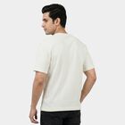 Men's White Round Neck Regular T-Shirt, सफ़ेद, small