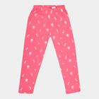 Girls Printed Pyjama, गुलाबी, small image number null
