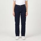 Women's Navy Blue Straight Fit Clean Wash Jeans, Dark Blue, small