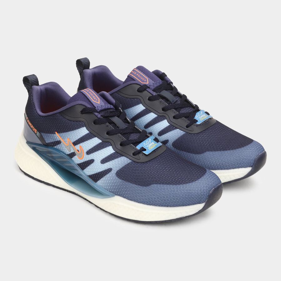 Mens Athleisure Sports Shoes, Navy Blue, large image number null