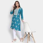 Ladies' Kurta, Mid Blue, small image number null
