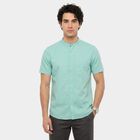 Men's Aqua Cotton Casual Shirt, एक्वा, small