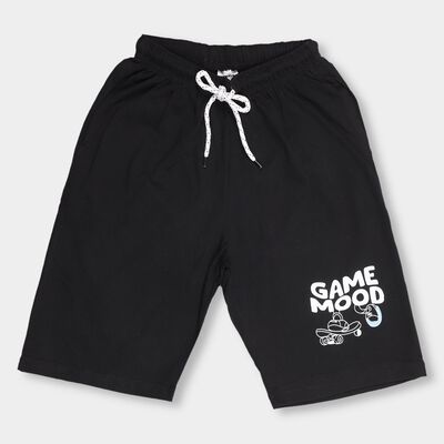 Boys' Jet Black Cross Pocket Jamaican Shorts