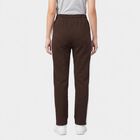 Women's Brown Straight Fit Side-Striped Track Pants, Brown, small