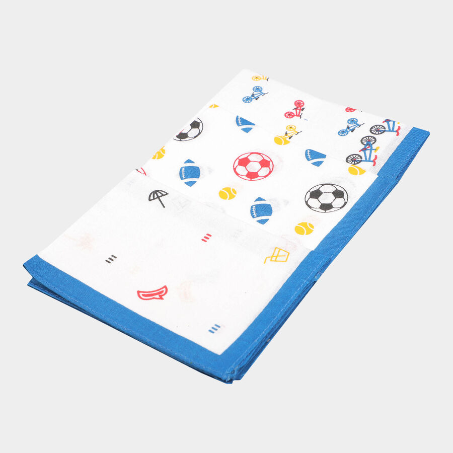 Boys Cotton Handkerchief, White, large image number null
