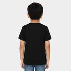 Boys Black Cotton Round Neck Hulk Printed T-Shirt, Black, small