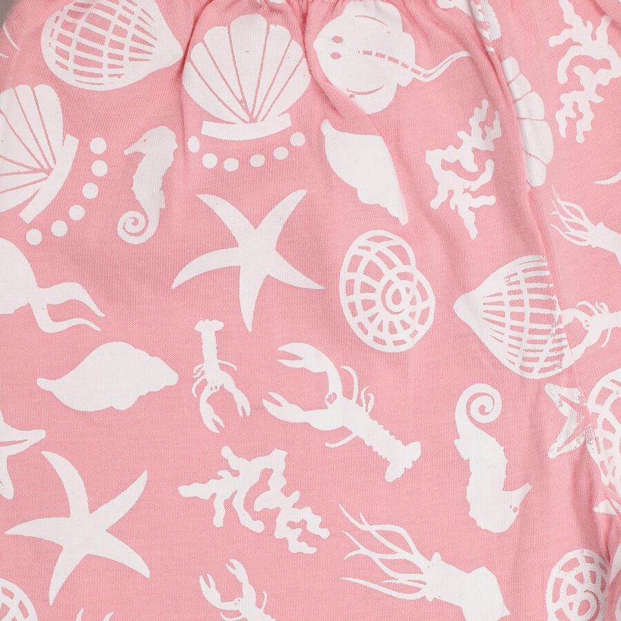 Girls' 100% Cotton Capri Set, Light Pink, large image number null
