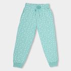 Girls' Mint Green Printed Jogger Pyjama, Light Green, small image number null