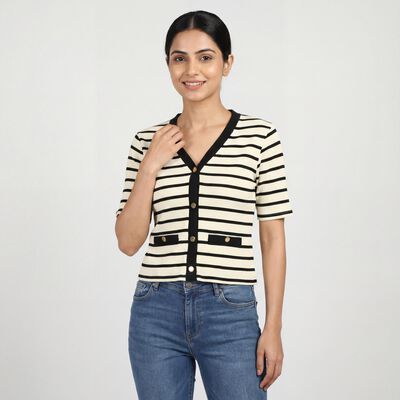 Women's Black Solid Top